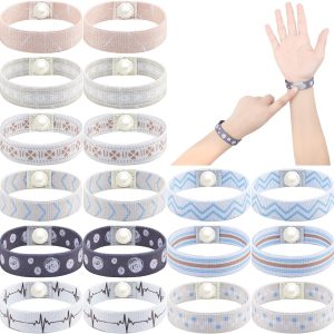 18 Pcs Motion Sickness Bands Anti Nausea Wristband Sea Sickness Bands Motion Sickness Bracelets Morning Sickness Relief Acupressure Wristbands for Women Men Adult Pregnancy Car Travel, 9 Styles