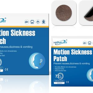 64 Count Motion Sickness Patches for Cruise and Car,Ships,Airplane and Other Forms of Movement,Sea Sickness Patch Non Drowsy and Effective,Lasting 72H (64 Count (Pack of 1))