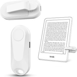 Remote Control Page Turner for Kindle Paperwhite Oasis Kobo eReaders, Camera Video Recording Remote Triggers, Page Turner Clicker for ipad Tablets Reading Novels with Wrist Strap Storage Bag