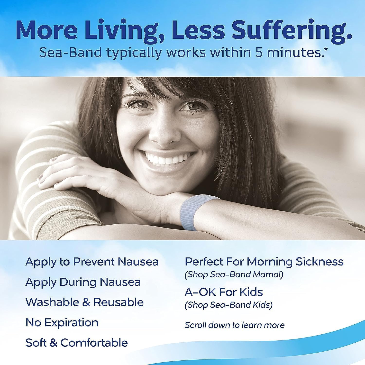 Sea-Band Anti-Nausea Acupressure Wristband for Motion & Morning Sickness, Child, 1 Pair Camouflage - Image 8